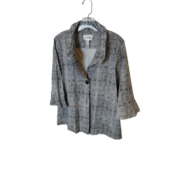 Joseph Ribkoff Jackets & Blazers - Joseph Ribkoff Womens Black White Ruffle Collar Jacket‎ Size 8